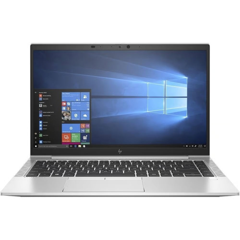 HP Elitebook 840 G7 14 inch silver laptop front view open