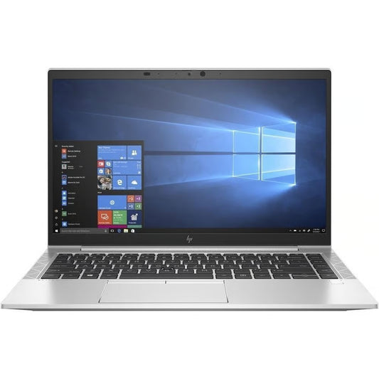HP Elitebook 840 G7 14 inch silver laptop front view open