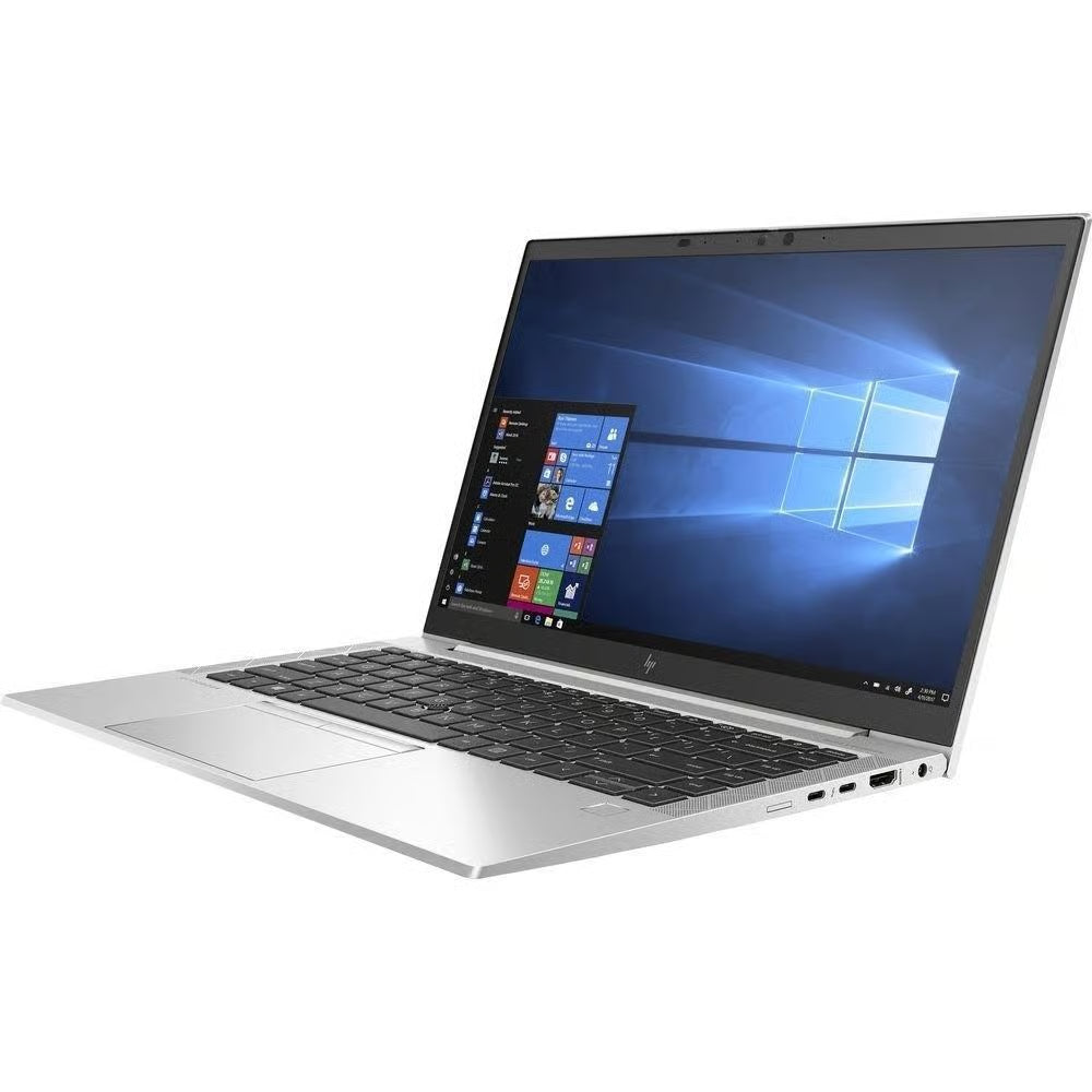 HP Elitebook 840 G7 slim business laptop side ports close up